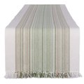 Design Imports 14 x 108 in. Thyme Striped Fringed Table Runner CAMZ11696